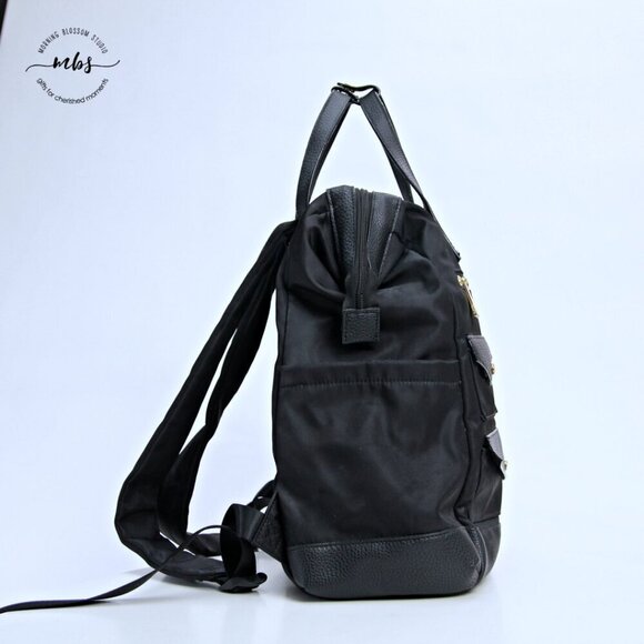 Tutilo New York Tech Padded Pocket Structured Opening Tote Backpack Black‎ main image 10